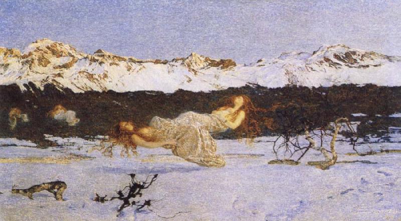 Giovanni Segantini The Punishment of Lust Sweden oil painting art